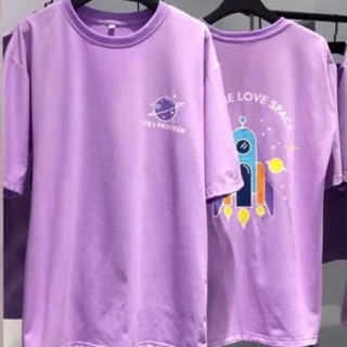 Áo Thun Siêu Độc Lạ Màu Tím In Hình Tên Lửa Nam Nữ