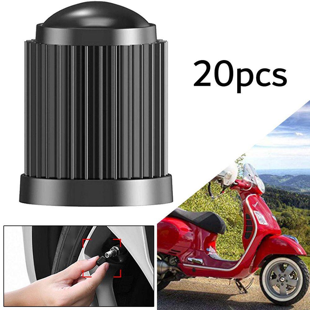 Set 20 Nắp Van Bánh Xe Hơi VANES1 Hình Vòm Bằng Cao Su Chống Rỉ
