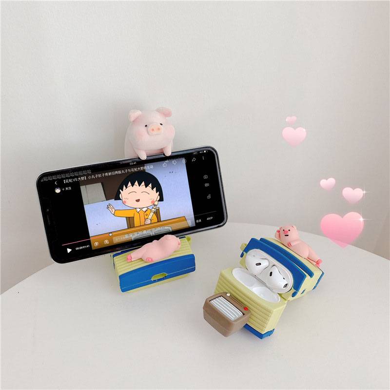 Vỏ Bảo Vệ Hộp Đựng Tai Nghe Airpods 1 / 2 / 3 Pro Hình Chú Heo Dễ Thương