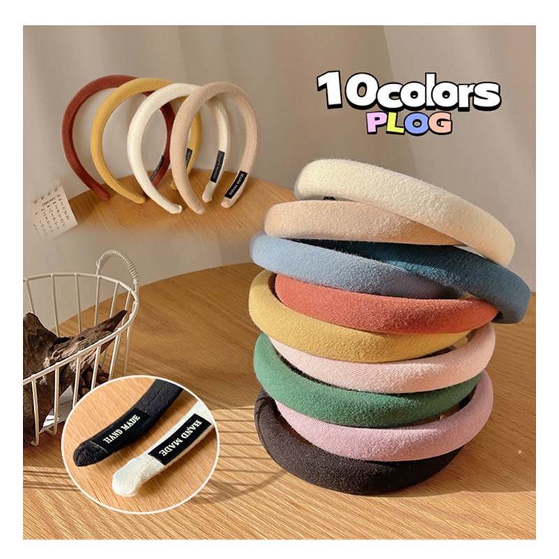 [ handmade ] băng đô xốp nhún bản to dày