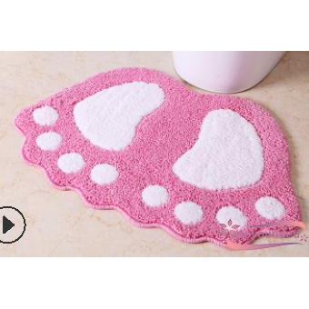 Thảm Lông Trải Sàn Hình Bàn Chân Sáng Tạo