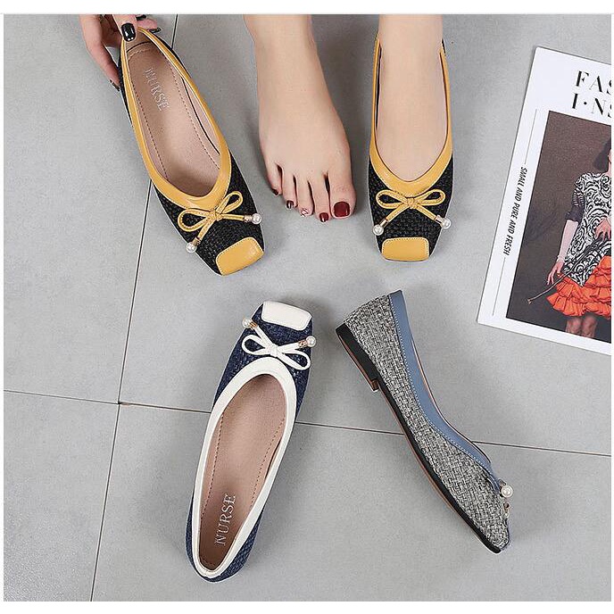 Giày Công Chúa Dệt Kim Plus Size Cho Nữ