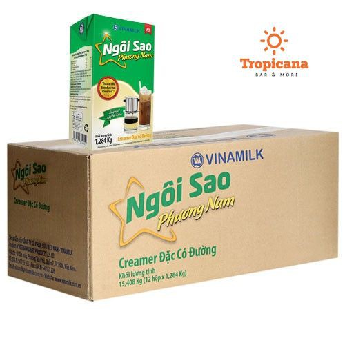 THÙNG sữa đặc VINAMILK có đường NSPN XANH LÁ - 1L - 1.284g * 12 hộp