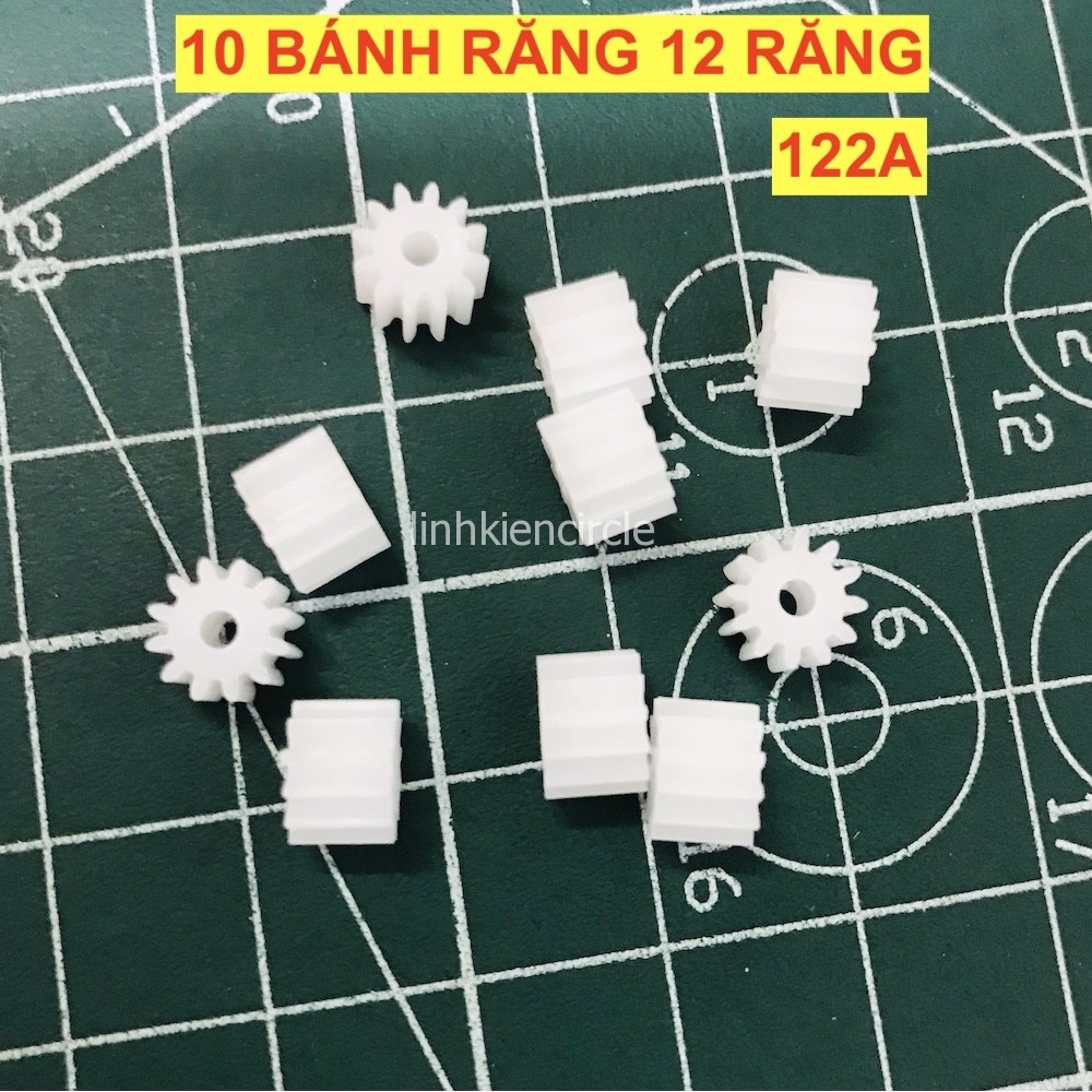 10 bánh răng nhựa mini trục 2mm 8 9 10 11 12 13 14 răng