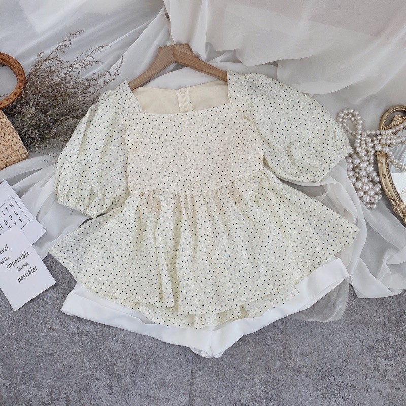 SET PEPLUM BI SHORT TRẮNG 3 MÀU