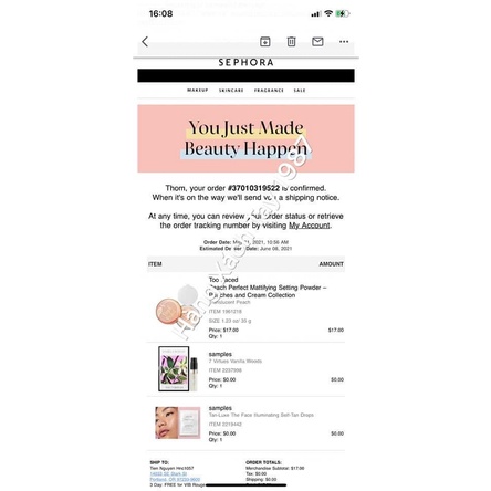 Phấn phủ kiềm dầu siêu đỉnh Toofaced fullsize có bill | BigBuy360 - bigbuy360.vn