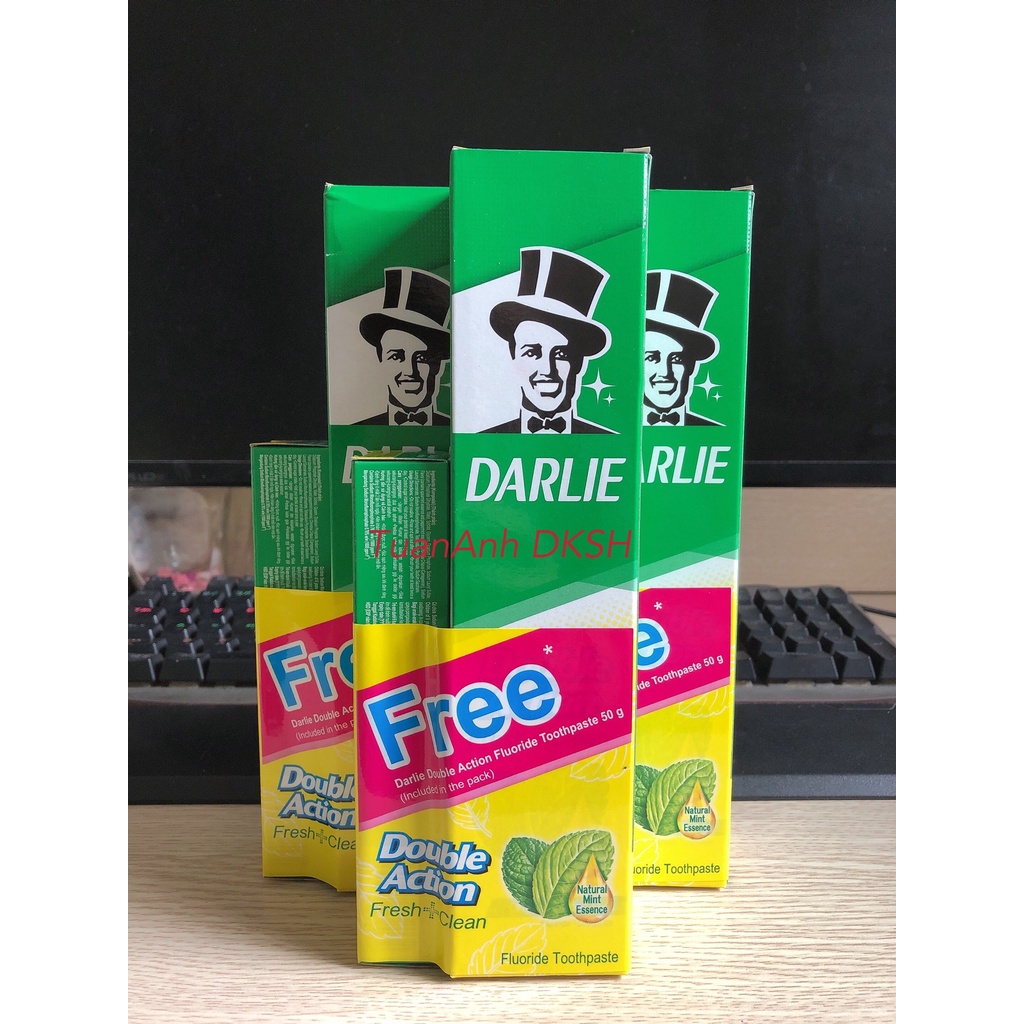 Kem đánh răng Darlie Double Action 225g tặng tuýp 50g. Hàng chính hãng DKSH Việt Nam.