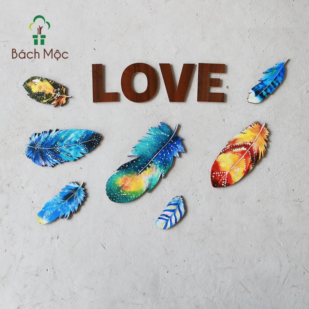 Set Decor Fomex Lông Chim BÁCH MỘC Nhiều Màu Sắc Trang Trí Nhà Cửa