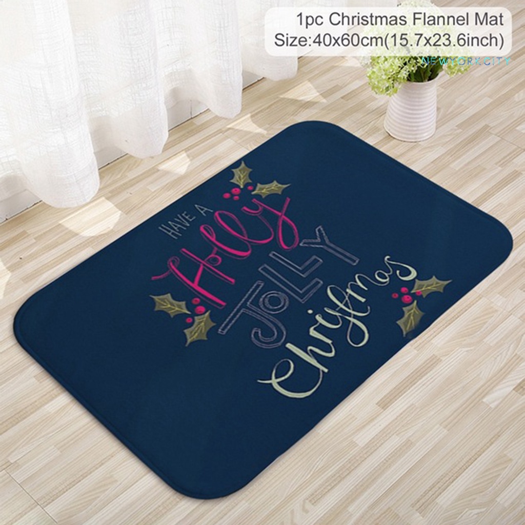 Thảm lót cửa chùi chân Chống Nước Chống Trượt Họa Tiết Giáng Sinh