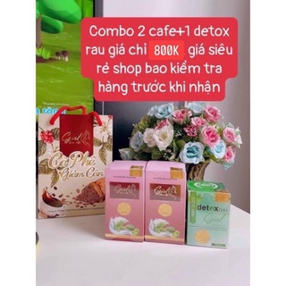 Cà Fê giảm cân Girl và detox rau giảm mỡ dạng viên (Combo 2 họp girl và 1 họp detox rau )