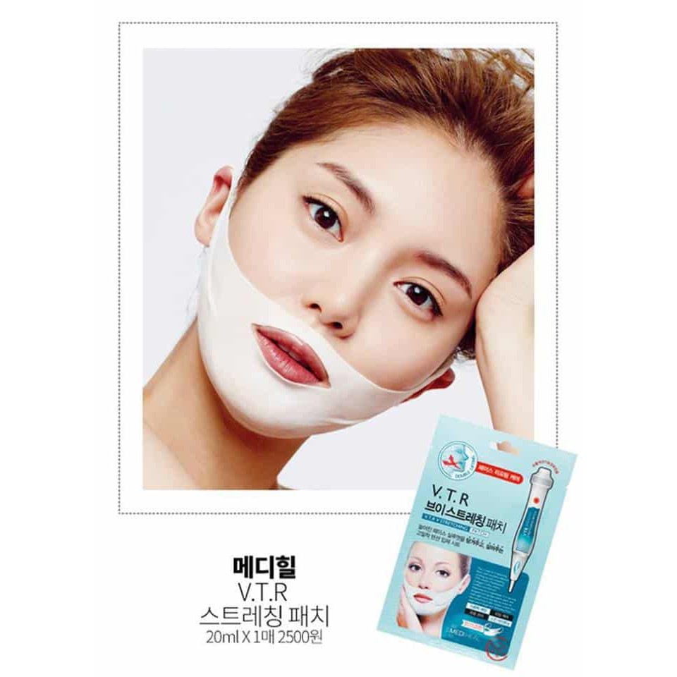 [PP chính hãng Mediheal VN] Combo 4 miếng Mặt Nạ Nâng Cơ, Giảm Mỡ Thừa Tạo Hình V-Line Mediheal V.T.R Stretching patch