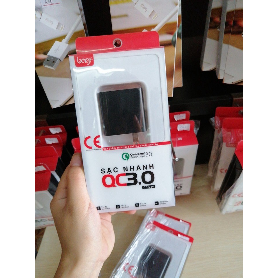 Củ Sạc Nhanh Quick Charge Bagi 3.0 Tiêu Chuẩn Châu Âu CE-M30