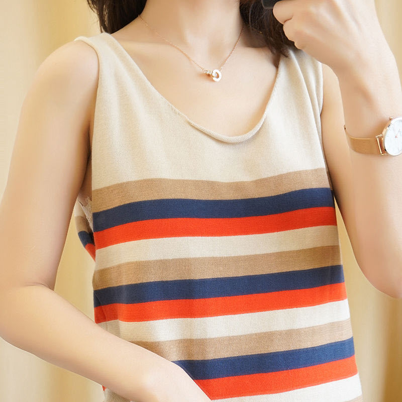 Áo Hai Dây Vải Cotton Co Giãn Thoải Mái Dành Cho Nữ