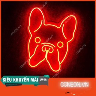 Đèn trang trí phòng led neon sign mặt cún