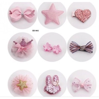 Set 10 kẹp tóc xinh xắn cho bé