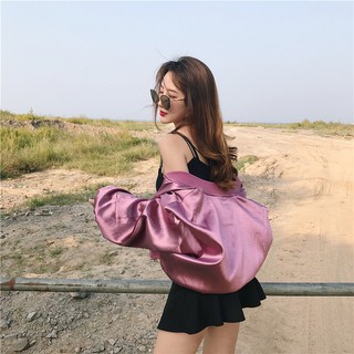 Áo khoác jacket đèn lồng tay quang chau orrder