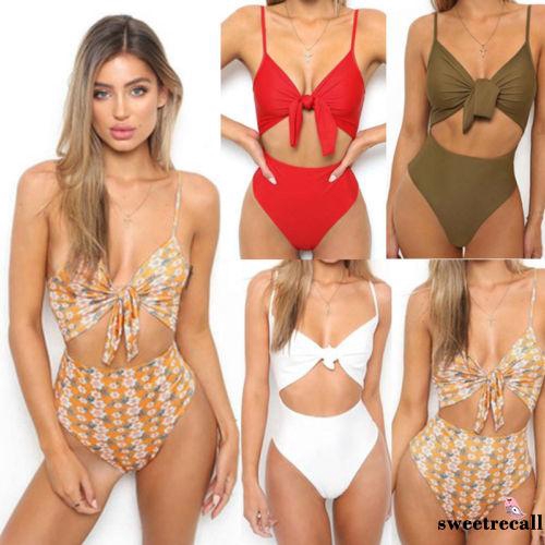 Bộ bikini 2 mảnh họa tiết đơn giản, hợp thời trang
