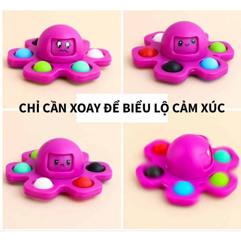 đồ chơi pop it bạch tuộc cảm xúc con xoay