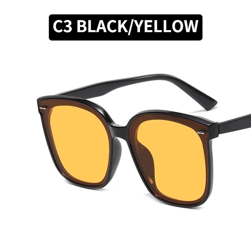 (KIQI-FASHION) COD Kính Mát Gọng Vuông Chống Tia Uv400 Phong Cách Cổ Điển Thời Trang Cho Nam Và Nữ