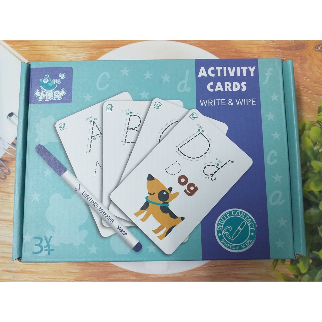 Thẻ tập viết chữ và số - Viết xóa thông minh - Clean Wipe Book