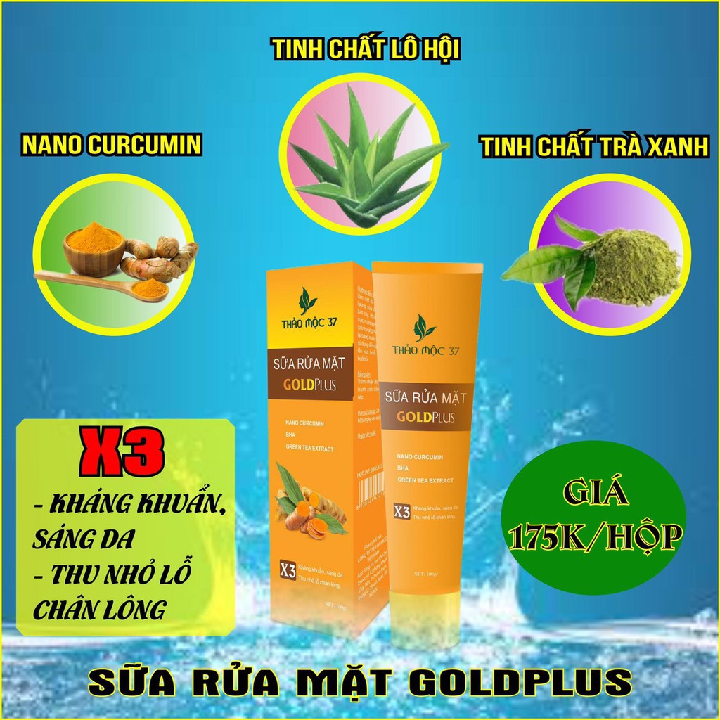 5 lọ sữa rửa mặt gold plus của Thảo mộc 37