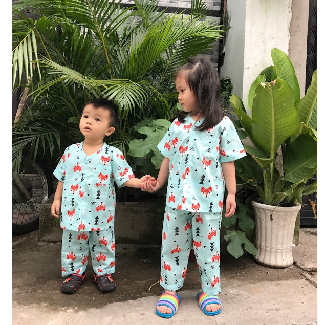 Pijama cho bé 100% cotton mềm mịn hút mồ hôi size 10-20kg nhiều mẫu