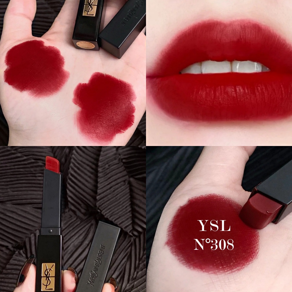 Sample mẫu thử Son thỏi YSL The Slim Velvet Radical 4 màu sang trọng N21, N28, N302, N308 YSL001