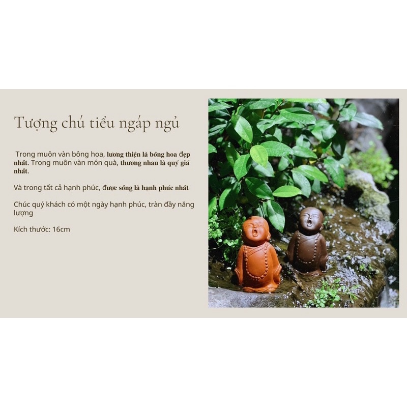 Tượng Phật An Nhiên Bộ Tượng Tứ Không 4 Chú Tiểu Tượng Búp Bê Decor Gốm Sứ Bát Tràng Cao Cấp