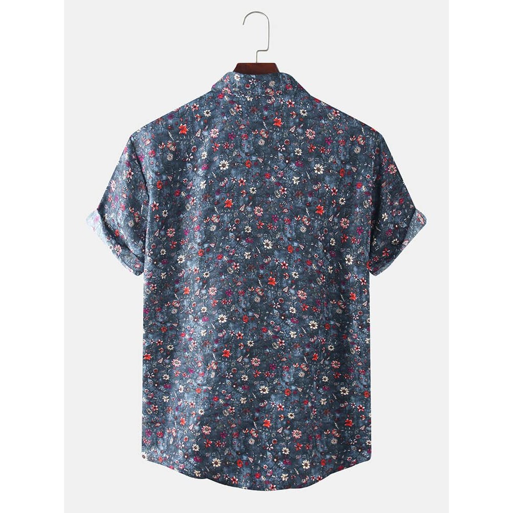 ÁO SƠ MI NAM COSDINO vải lụa chéo thấm hút, thoáng mát, không nhăn xuất sứ việt nam Small Floral Short Sleeve (LS01) | BigBuy360 - bigbuy360.vn