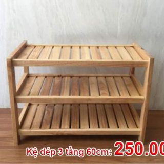 Kệ dép gỗ cao su 3 tầng 4 tầng 5 tầng 6 tầng
