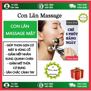 Con lăn massage mặt, nâng cơ mặt tạo cằm v_line, matxa toàn thân