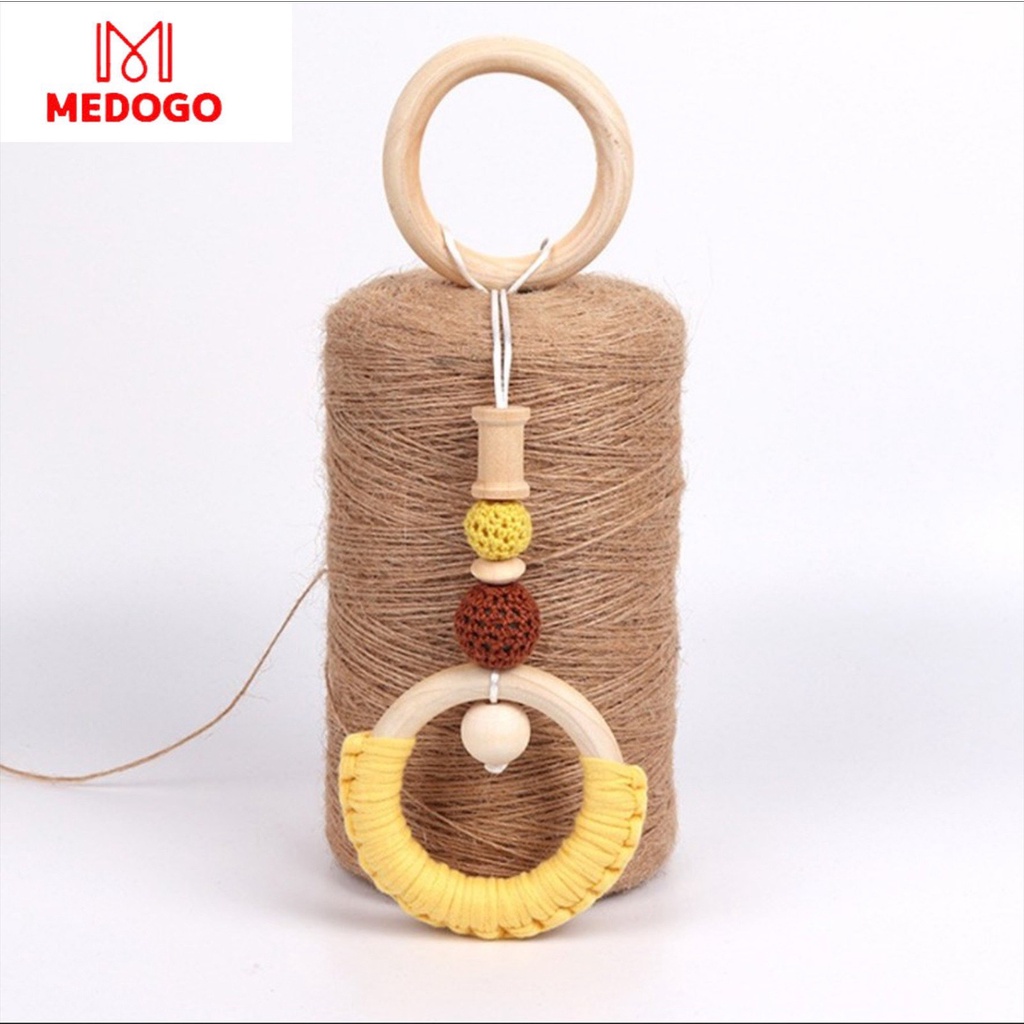 Bộ 4 móc treo đồ chơi gỗ MEDOGO treo nôi gắn kệ chữ A cho bé với đủ màu sắc đa dạng