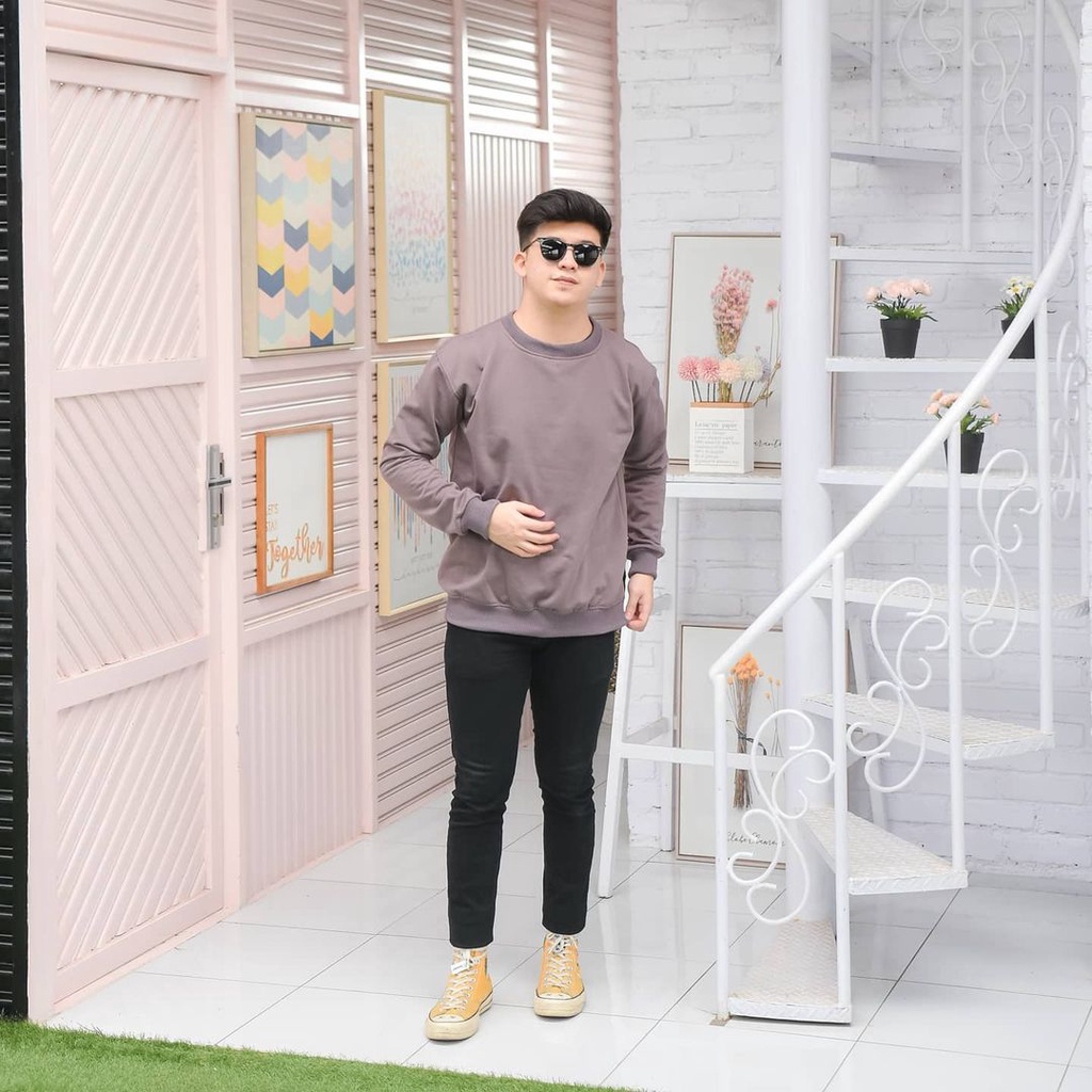 Áo sweater lông cừu trơn thời trang cho nam nữ | BigBuy360 - bigbuy360.vn