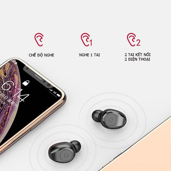 Tai Nghe Bluetooth mini TWS S11 - Chống Nước IPX5 - Nghe 200h -Tích Hợp Micro -Tự Động Kết Nối -Chống ồn CVC 8.0 | BigBuy360 - bigbuy360.vn
