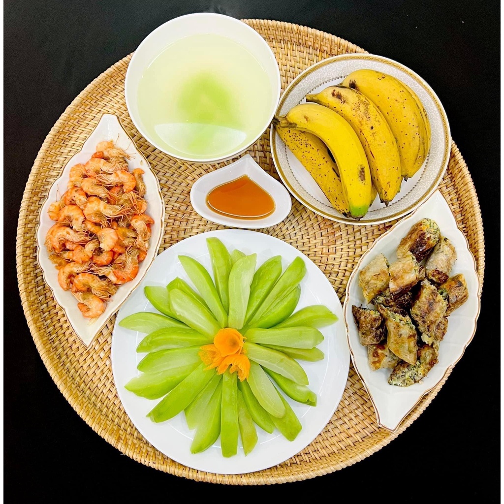 Mâm mây ăn cơm, mâm mây phong cách vintage bảo vệ môi trường, bày đồ thờ, chưng đồ tết, chụp ảnh, decor