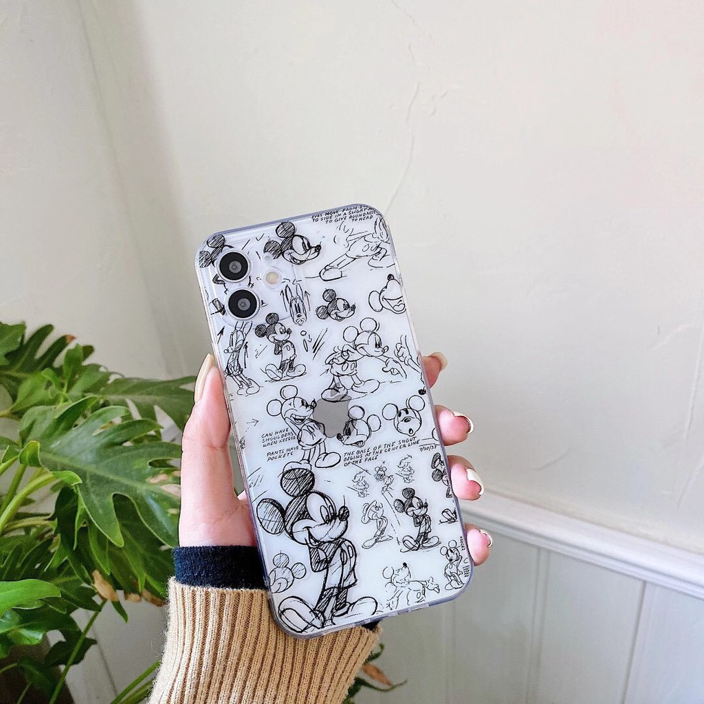 Ốp điện thoại TPU in họa tiết chuột Mickey dễ thương cho iPhone 12/12ProMax/12Mini/11ProMax/11/7Plus/Xs Max/Xr | BigBuy360 - bigbuy360.vn