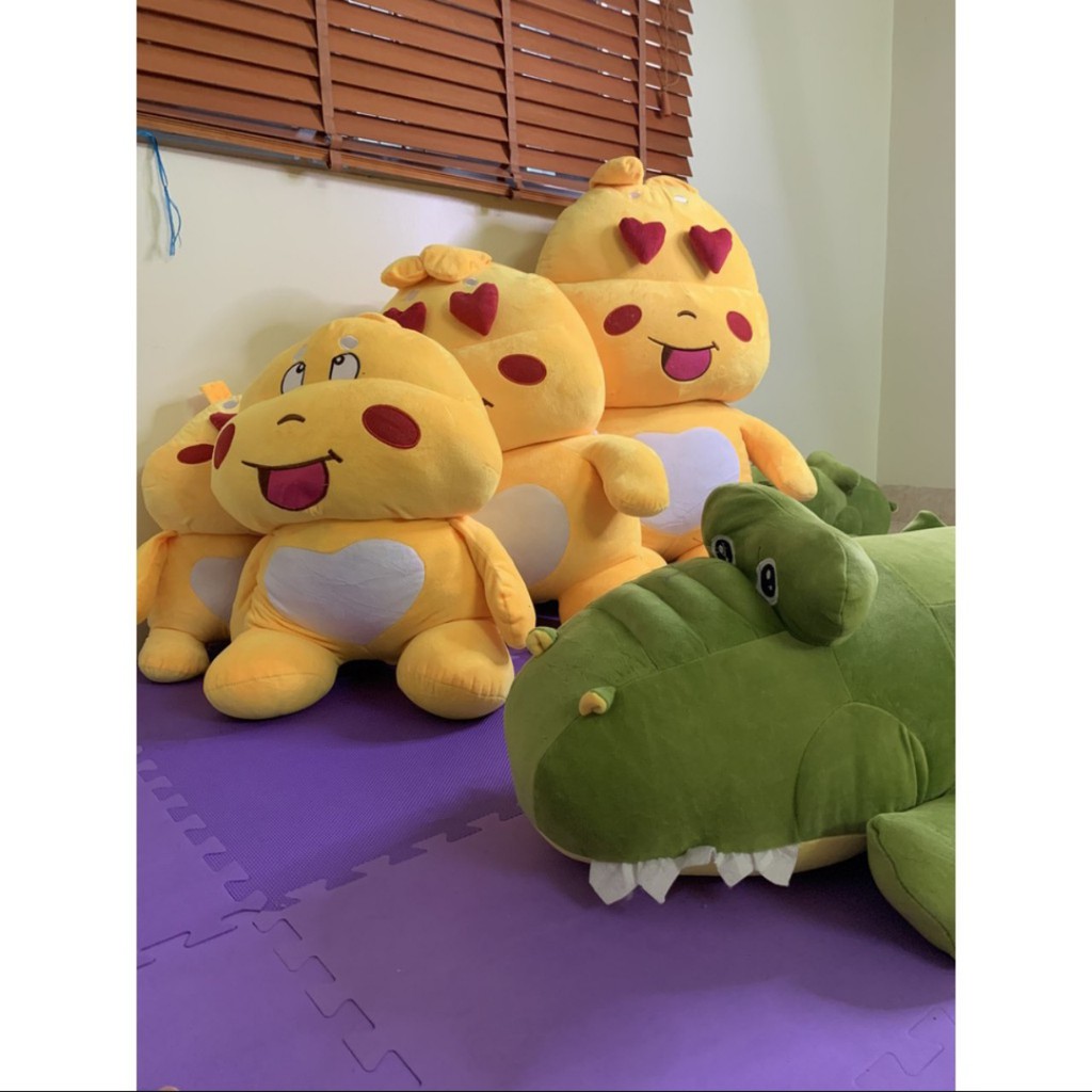 Gấu Qoobee - Gối Ôm Mềm Mịn Hình Thú Khủng Long Ong Vàng Siêu Đáng Yêu Nhiều Size 40cm -> 1m - TM18