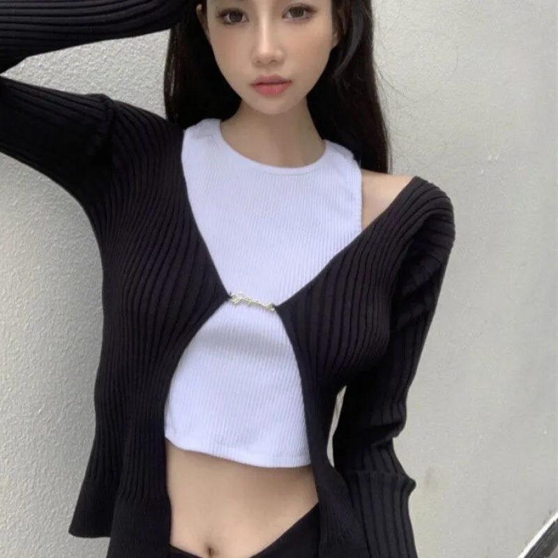 Áo Cardigan Dệt Kim Tay Dài Thời Trang Mùa Thu