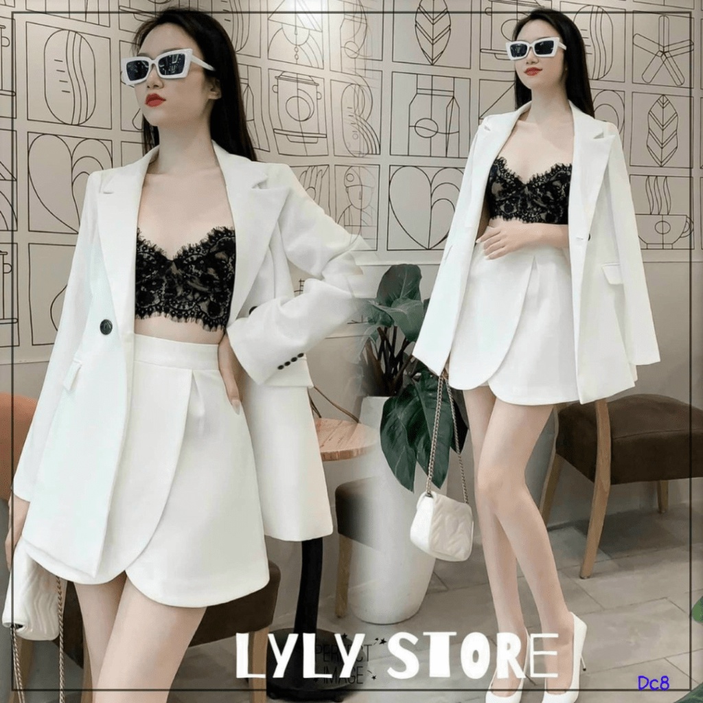 (Free Ship) SÉT FORD ÁO BLASER TAY DÀI PHỐI VÁY NGẮN LỆCH TÀ CÙNG MÀU ( KHÔNG KÈM BARA ) CỰC CHẤT UP Shop VLTN