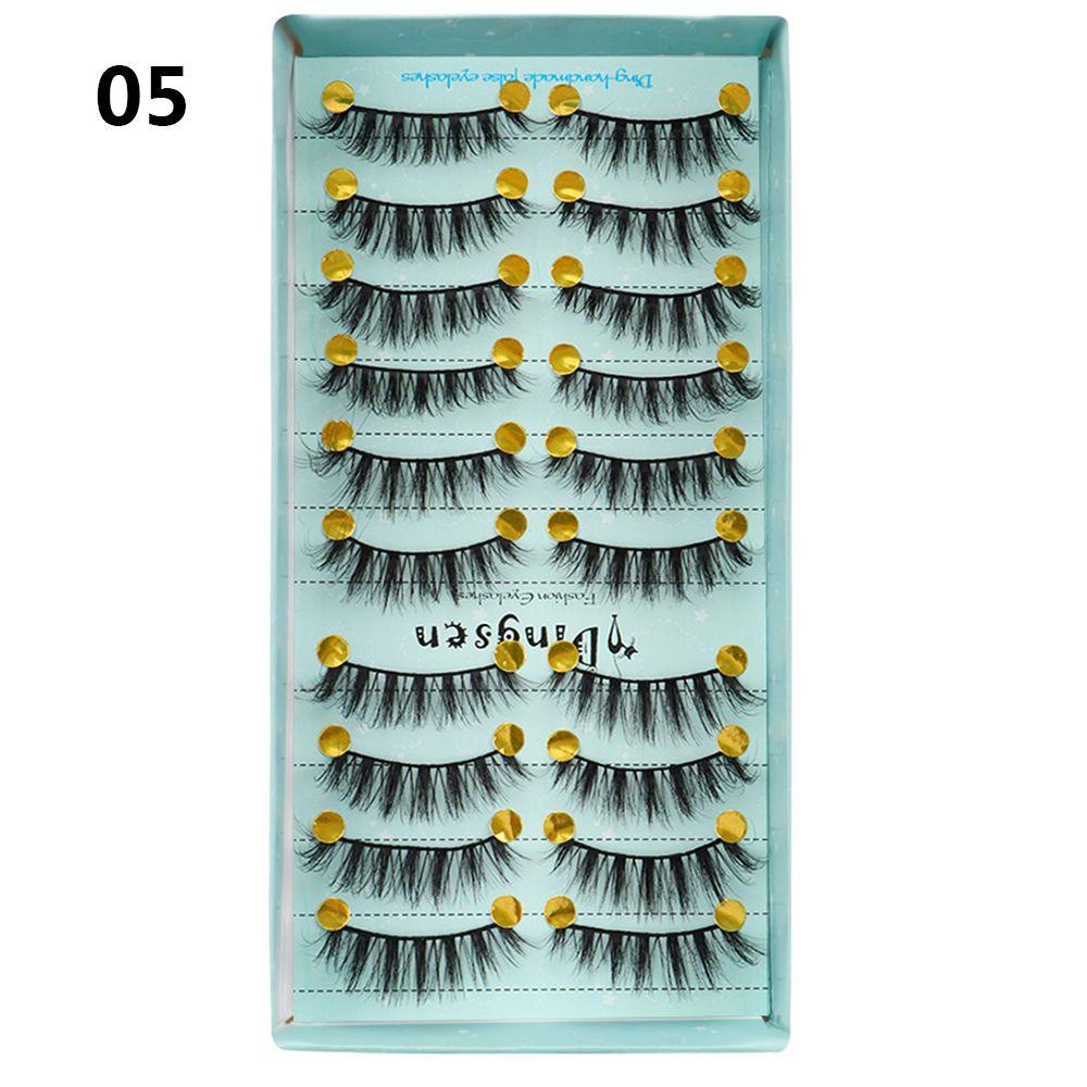 [Hàng mới về] Bộ 10 cặp lông mi giả SKONHED bằng lông chồn giả 3D trang điểm sống động cho nữ