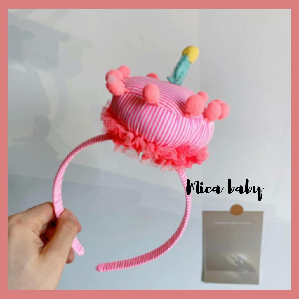 Bờm cài tóc hình bánh sinh nhật đáng yêu cho bé Mica baby BD25