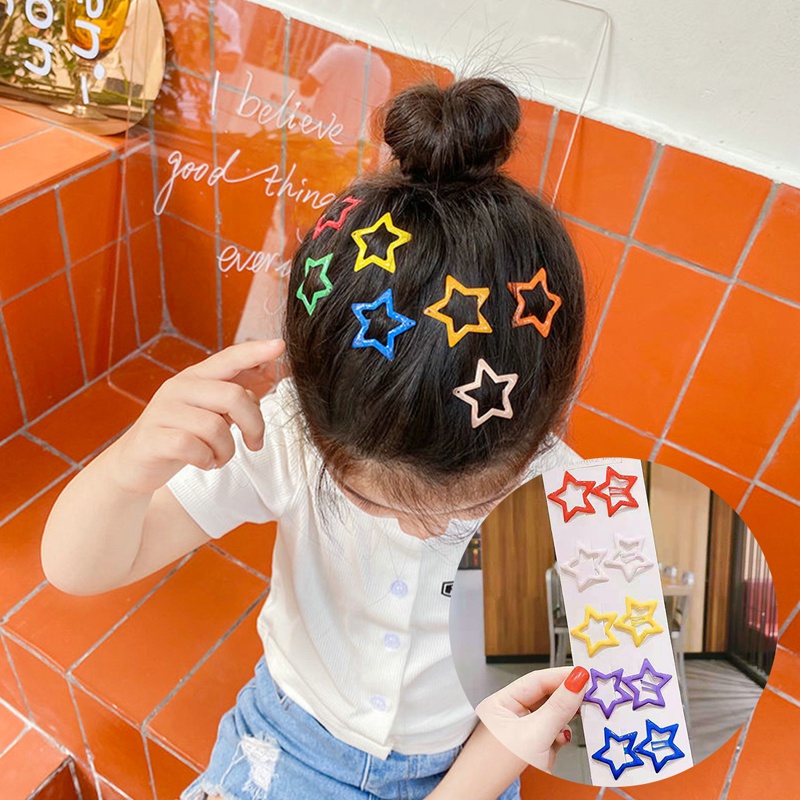 Set Kẹp Tóc Hình Ngôi Sao Năm Cánh Dễ Thương Cho Bé Gái