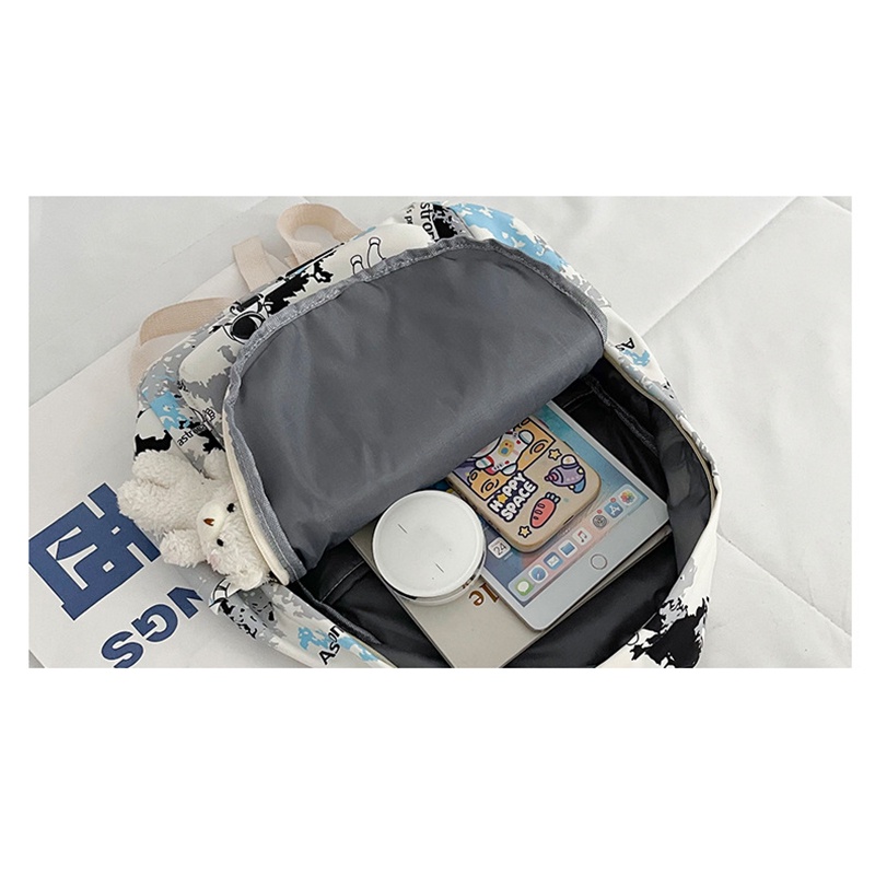 Ba lô đi học YADOU in họa tiết graffiti phong cách Hàn Quốc thời trang