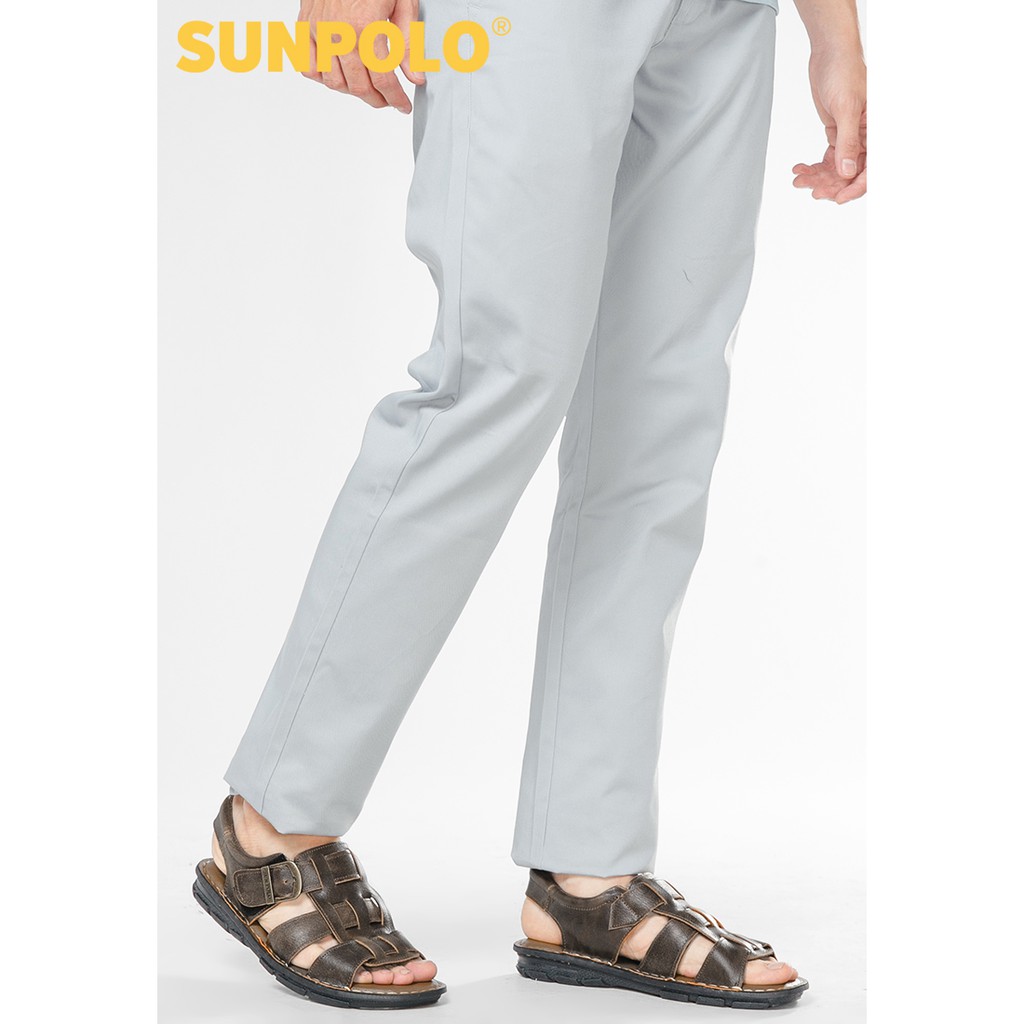 Sandal Nam Da Bò Cao Cấp SUNPOLO Nâu Đen SUSDA1ND - Có Big size 44 45