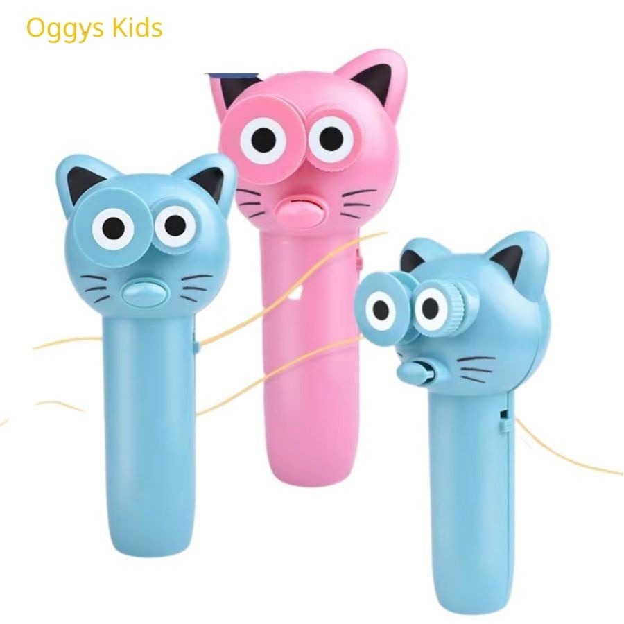 Máy Bắn Dây Đồ Chơi Zip String Cánh Quạt Có Dây Kéo Hình Chú Mèo Vui Nhộn Hot Trend Tiktok An Toàn Không Độc