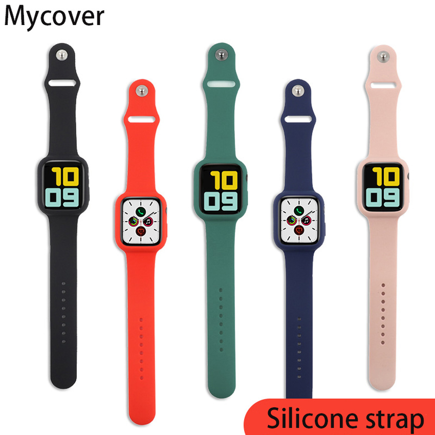 Dây Đeo Silicon Mềm 2 Trong 1 Thay Thế Cho Đồng Hồ Thông Minh Apple Watch 42mm 38mm 44mm 40mm