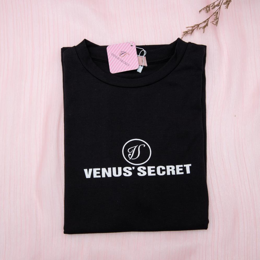 Xả Áo TShirt nữ in logo VENUSSECRET vải Cotton co giãn tốt, an toàn cho da New