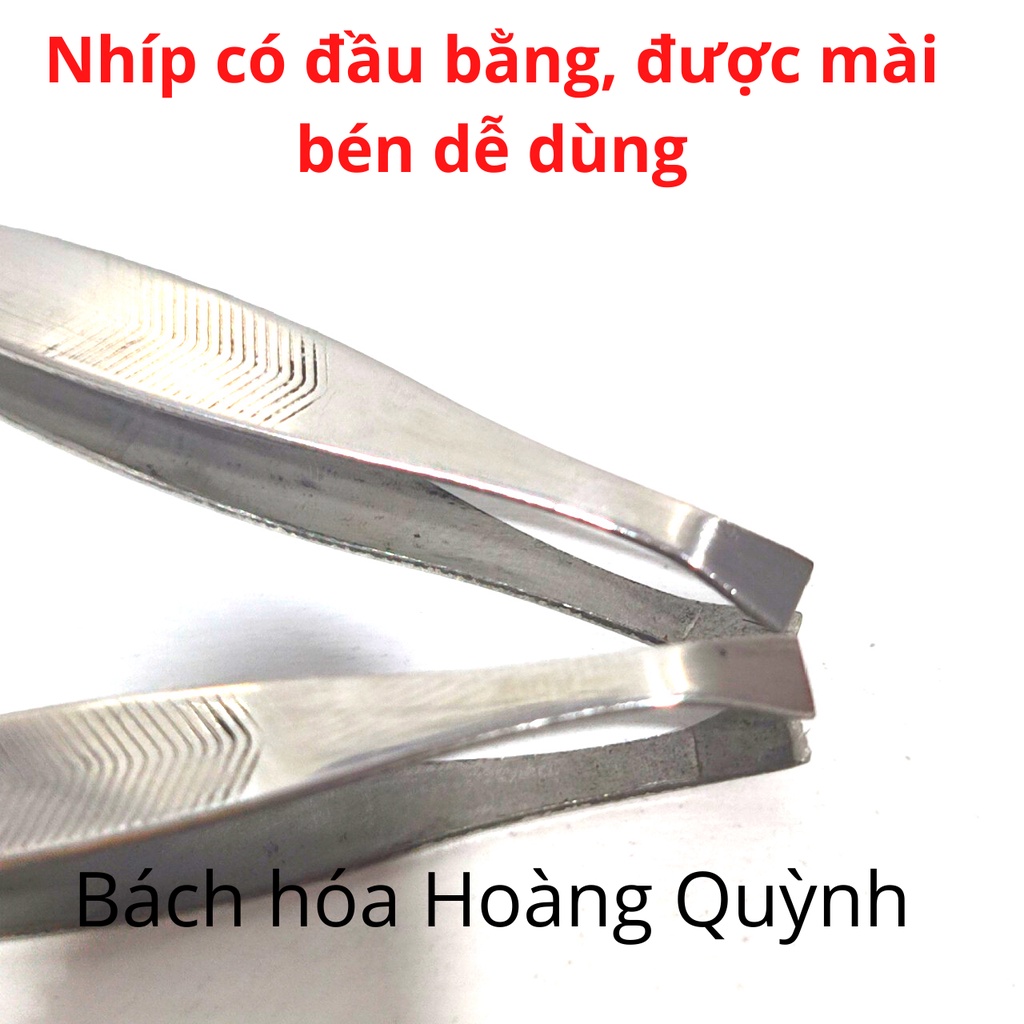 Hàng có sẵn) 1 cây nhíp kim tân inox nhổ râu nhổ lông đa năng.