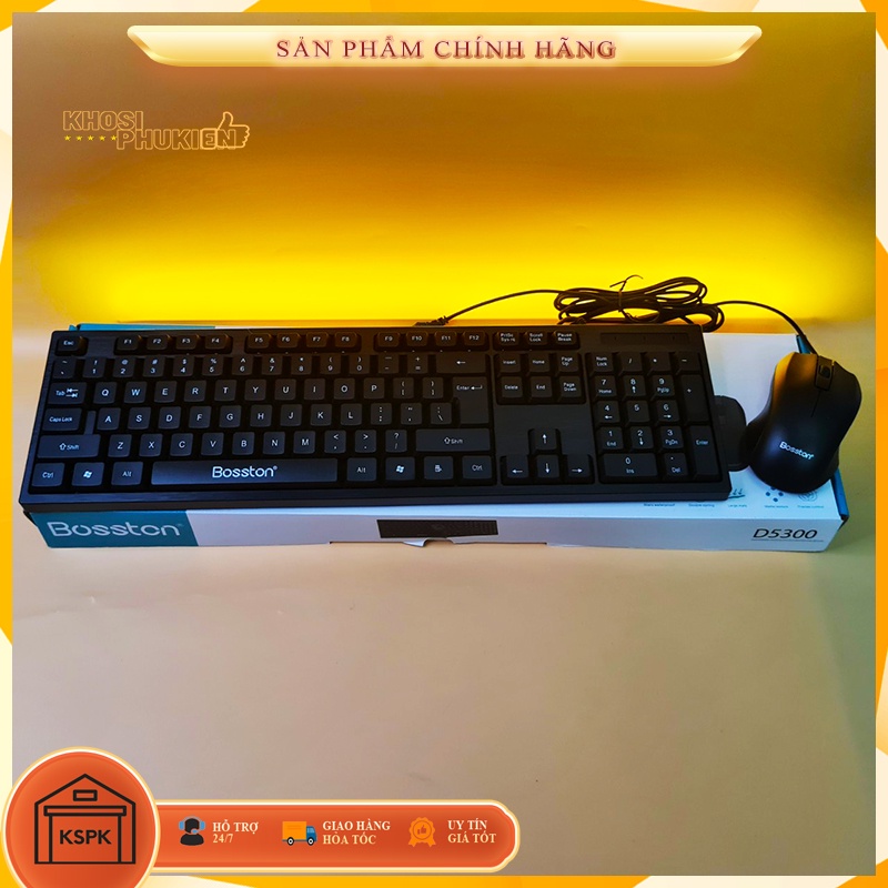 BỘ BÀN PHÍM CHUỘT CÓ DÂY GIÁ RẺ MÀU ĐEN KSPK BT5300