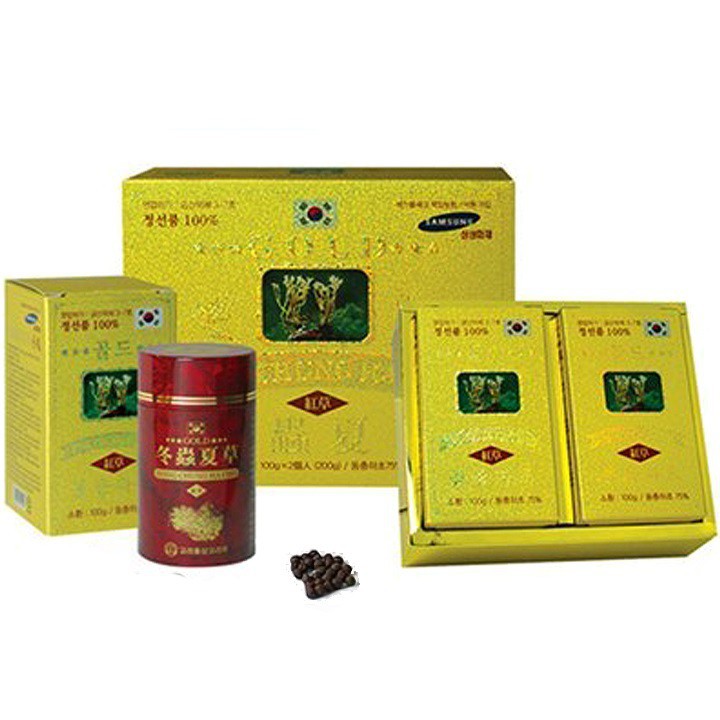 Đông Trùng Hạ Thảo KIM SAM Hàn Quốc Hộp 2 lọ x 100gr